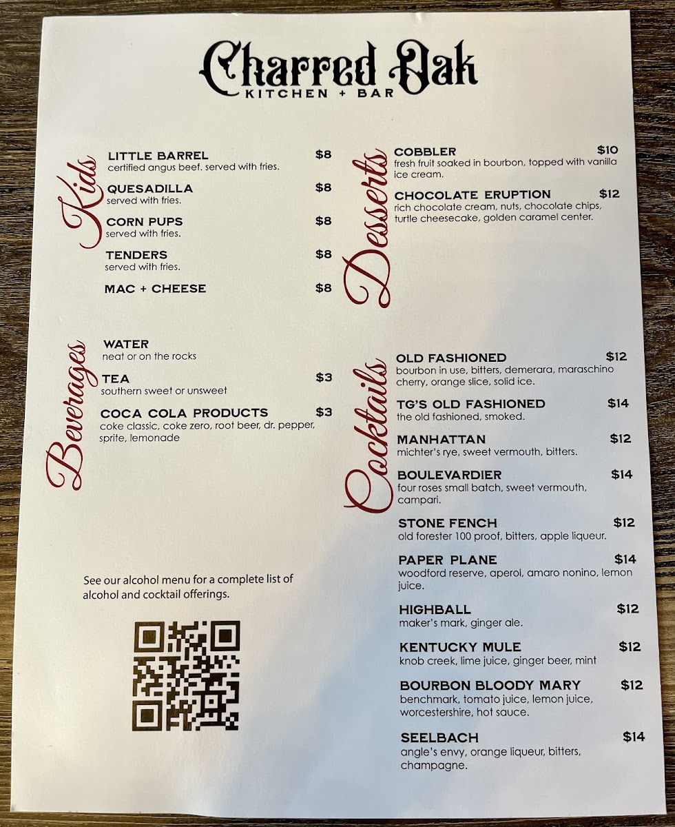 Charred Oak Kitchen Bar - 5