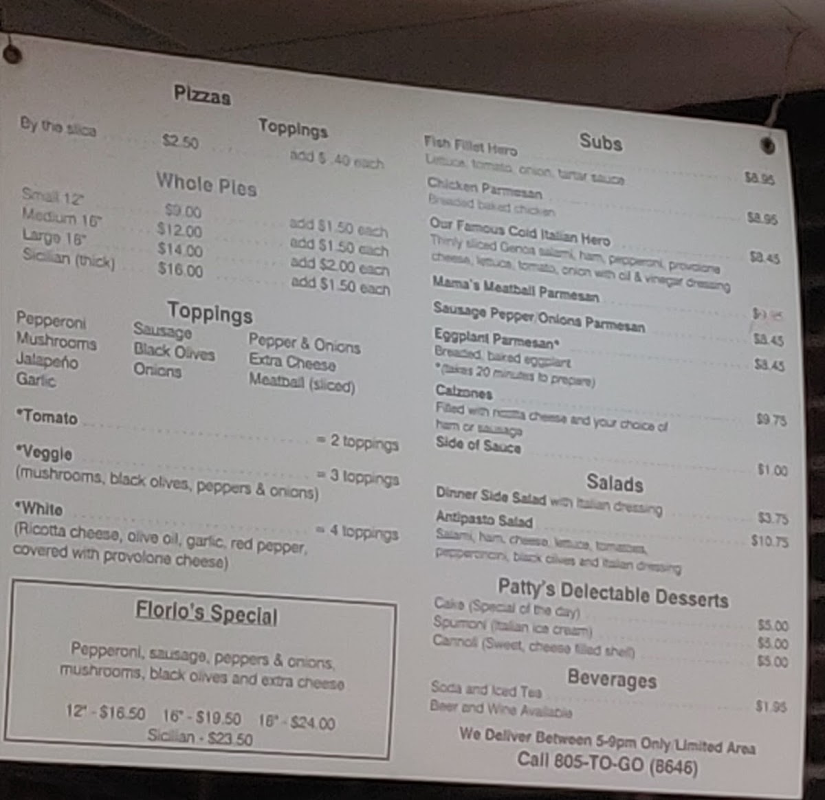 Florio's Pizza Inc, - 2