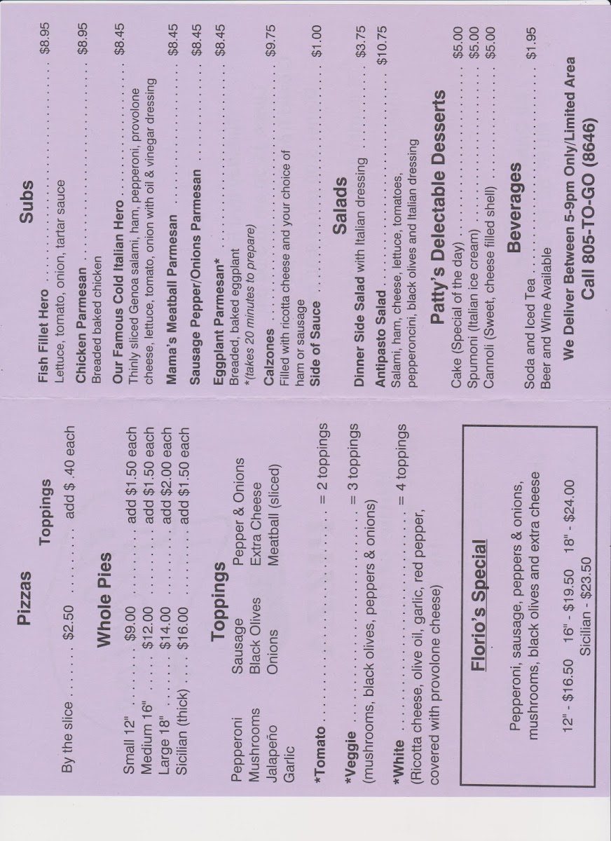 Florio's Pizza Inc, - 3
