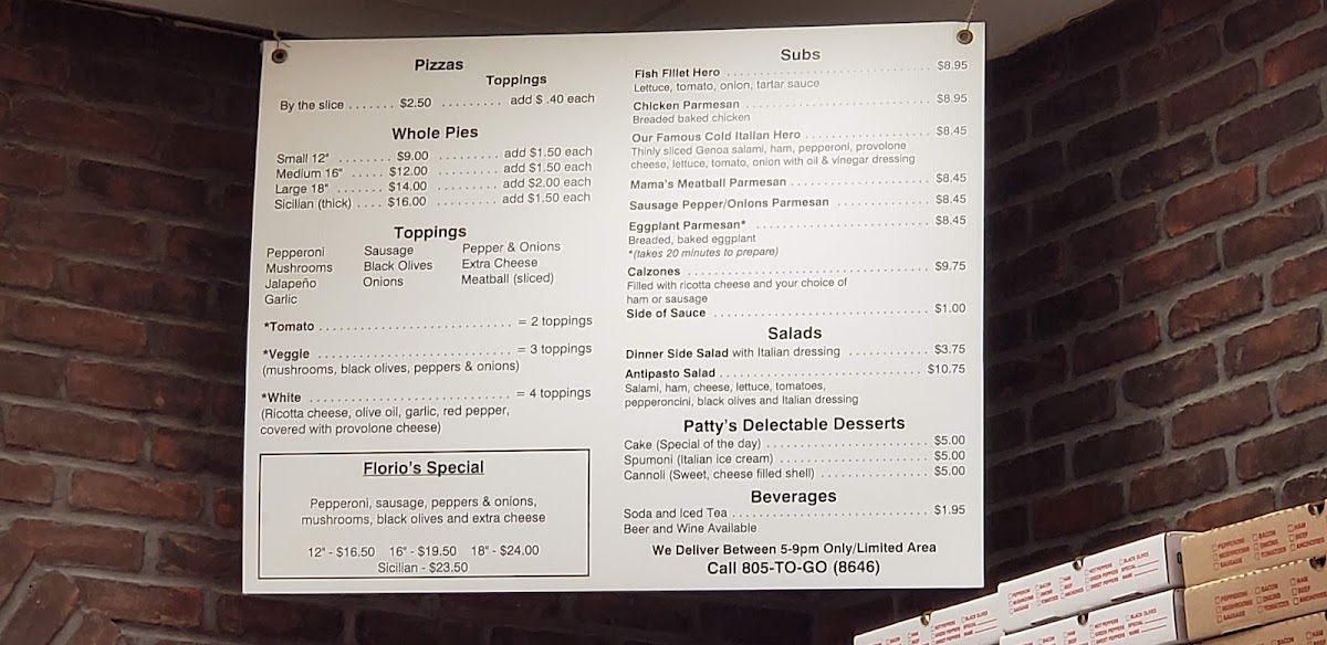 Florio's Pizza Inc, - 4