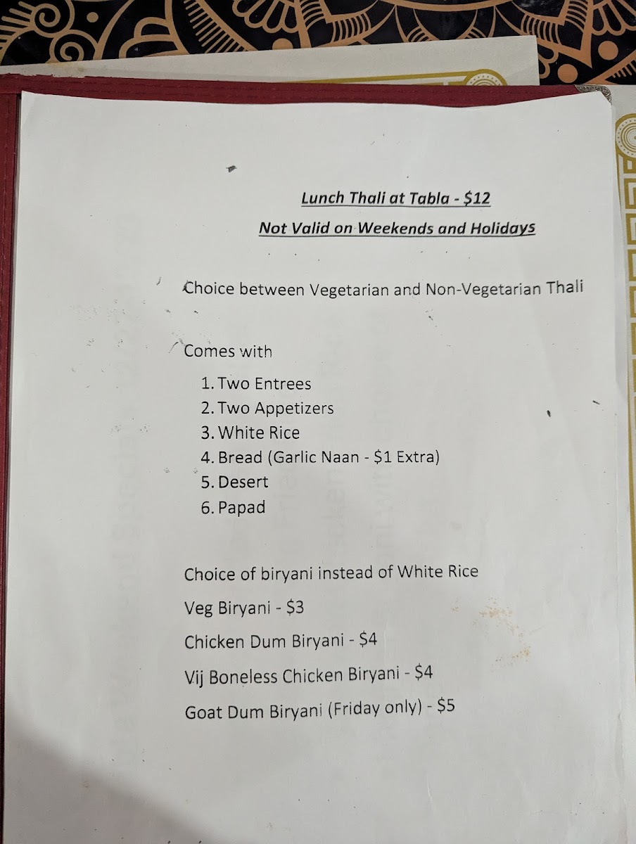 Tabla Indian Restaurant - Charlotte, NC - 3