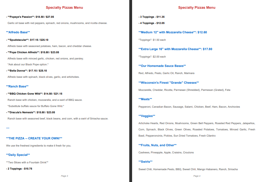 Cross Eyed Cow Pizza - 1