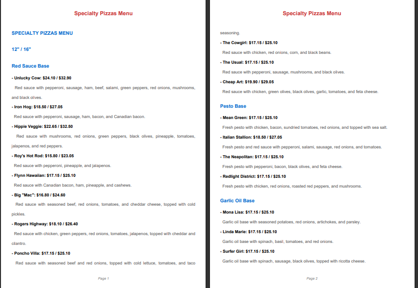 Cross Eyed Cow Pizza - 2
