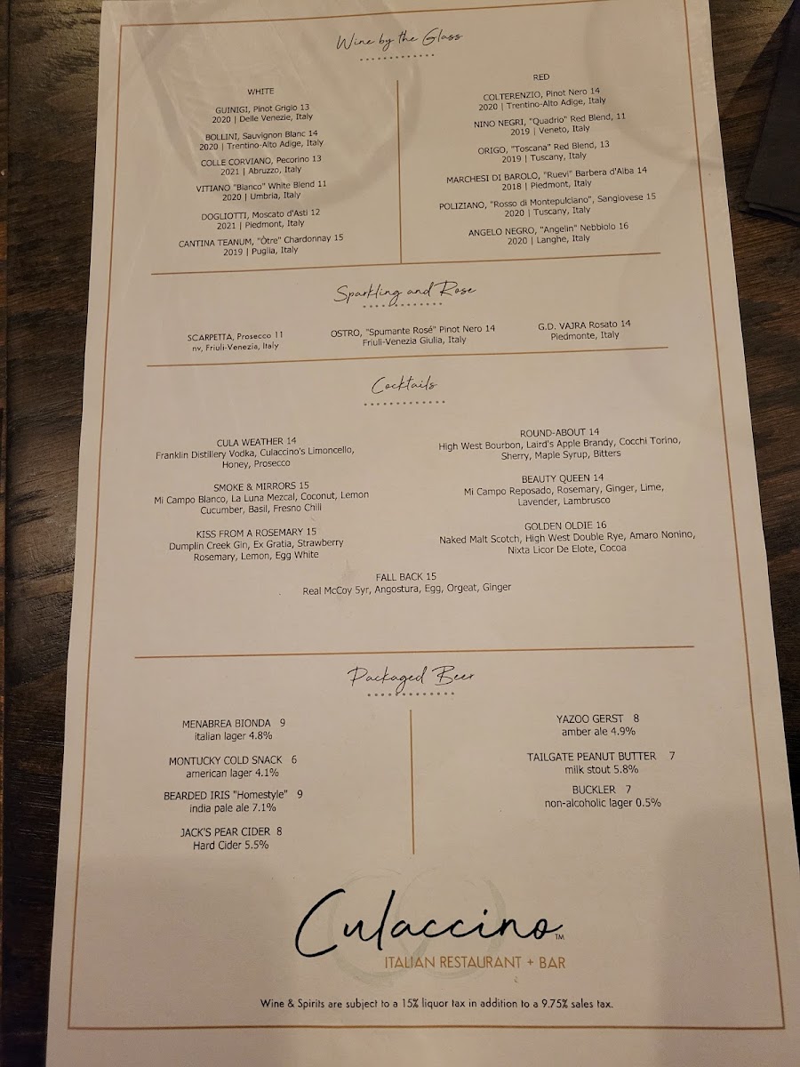 Culaccino Italian Restaurant Bar - 7