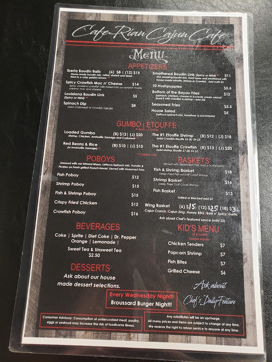 Cafe Rian Cajun Cafe - 5