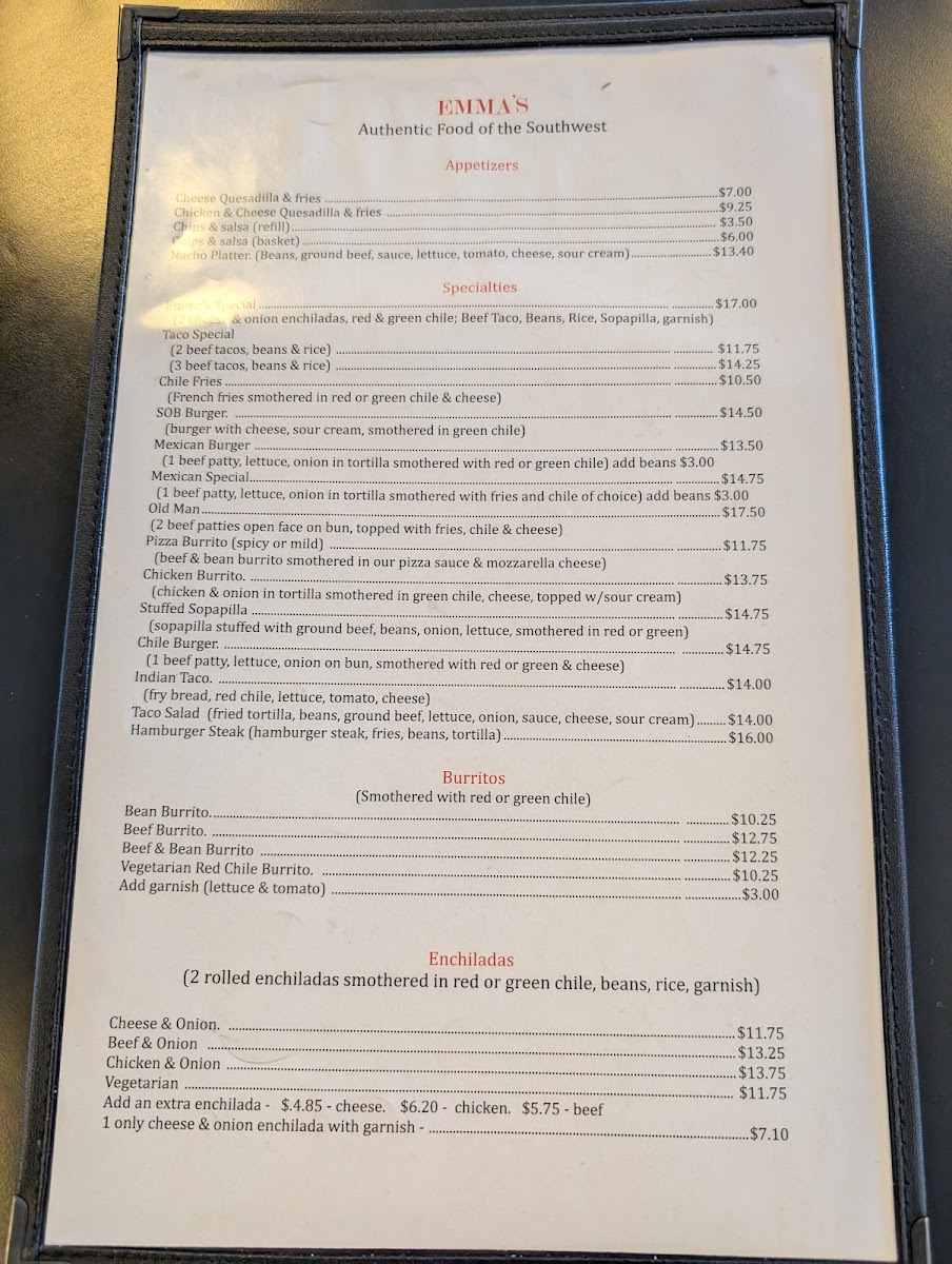 Emma's Authentic Food Of The Southwest - 1