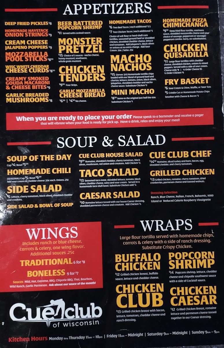 Cue Club Of Wisconsin - 1