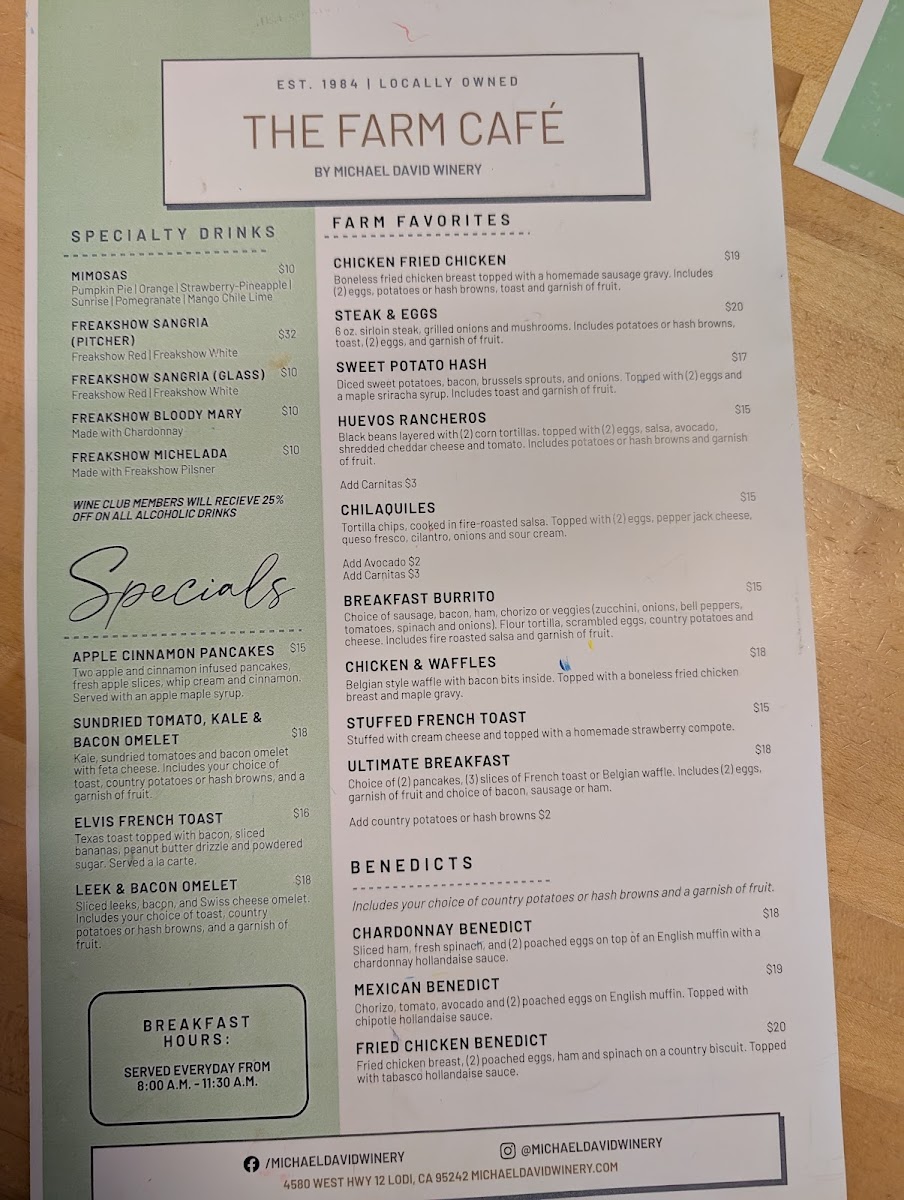 The Café at Michael David Winery - 1