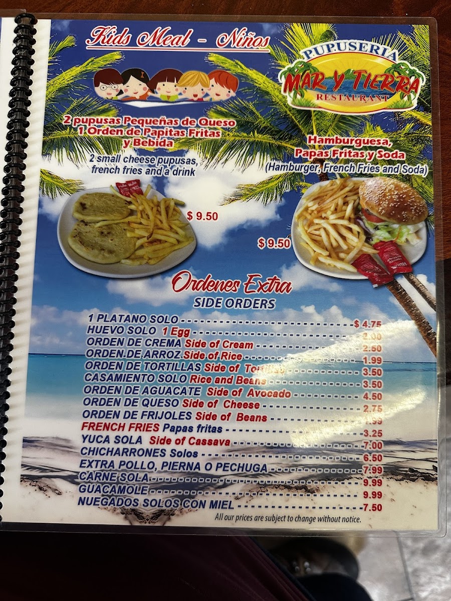 Mar y Tierra Pupuseria y Restaurant - 2