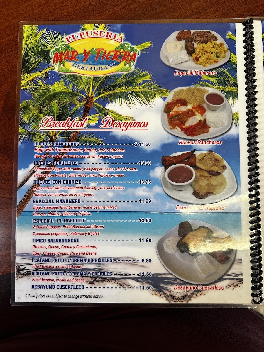 Mar y Tierra Pupuseria y Restaurant - 4