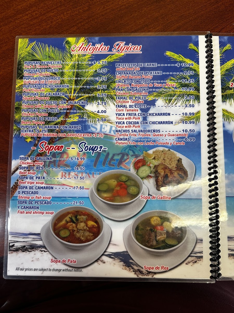 Mar y Tierra Pupuseria y Restaurant - 5