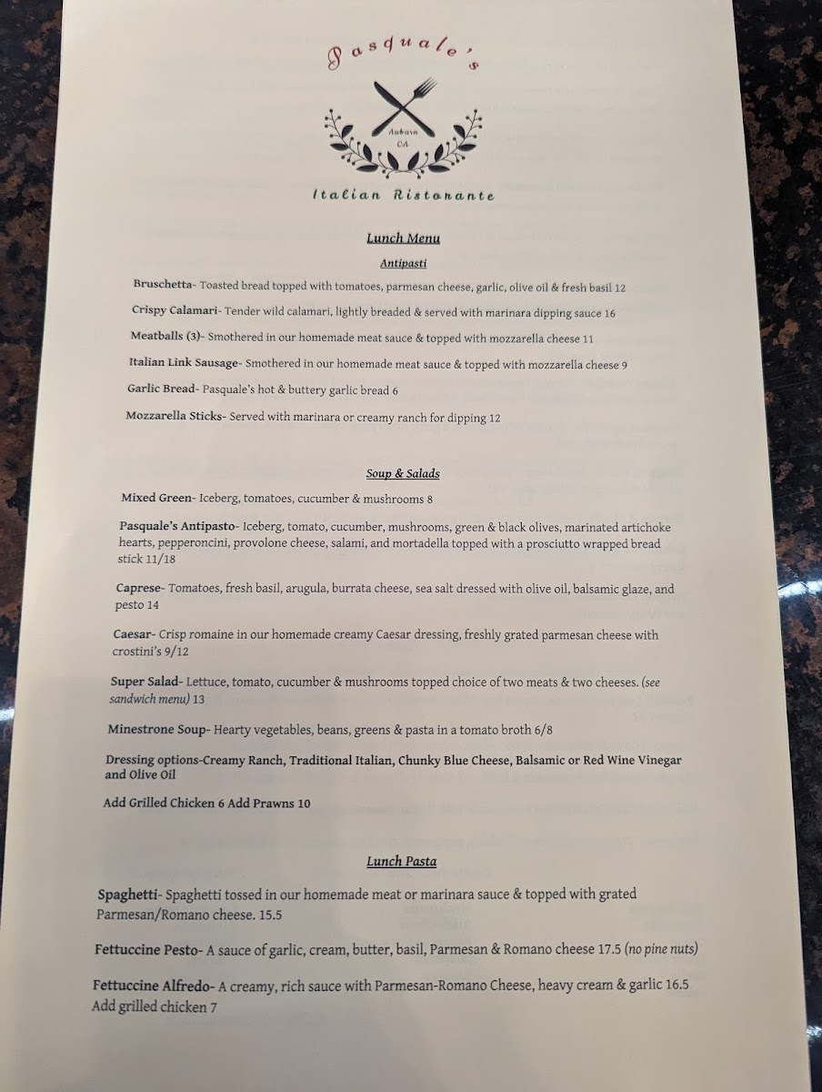 Auburn Pasquale’s Ristorante - 1