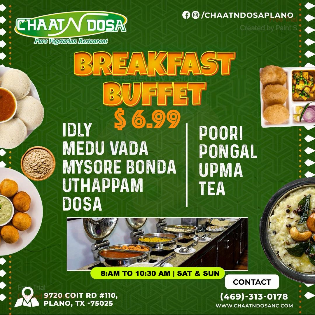 Chaat N Dosa - Plano TX - Pure Vegetarian Restaurant - 2