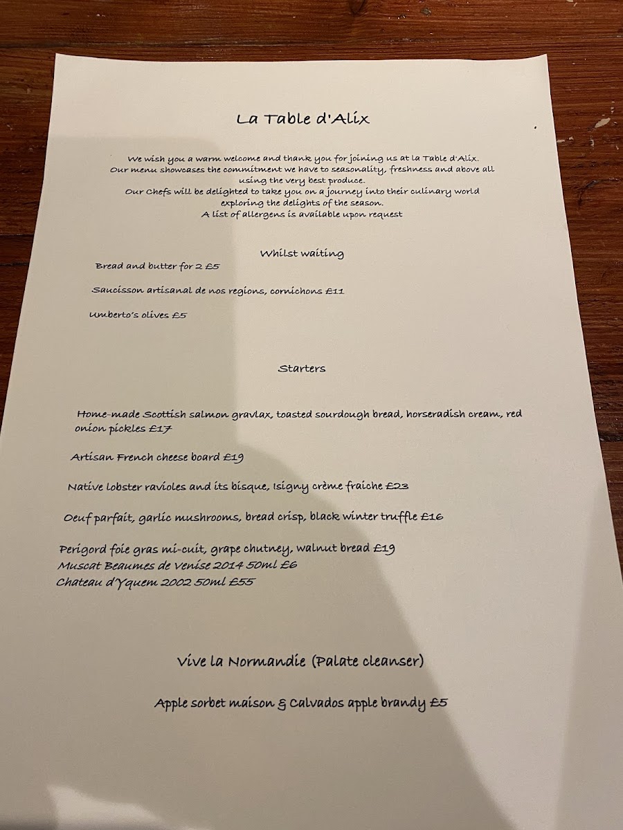 La table d’Alix at The Plough - 1